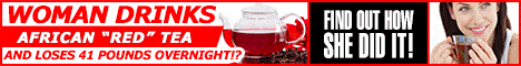 468x60 woman red tea banner example