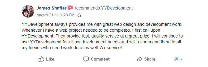 James Facebook Review