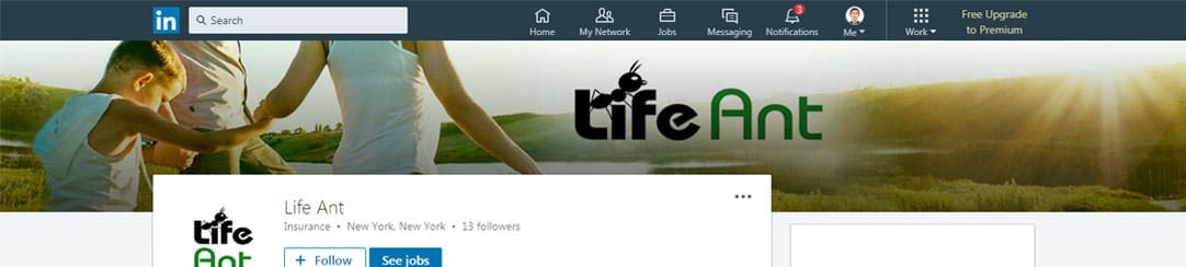 Life Insurance Linkedin Banner Example